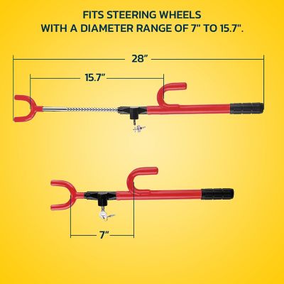 Image showing  2Hook Steel Steering Wheel Lock, SSSWL-1R