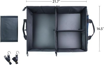 Image showing  Heavy Duty Trunk Organizer for SUV & Car, Collapsible Storage with Adjustable Sections