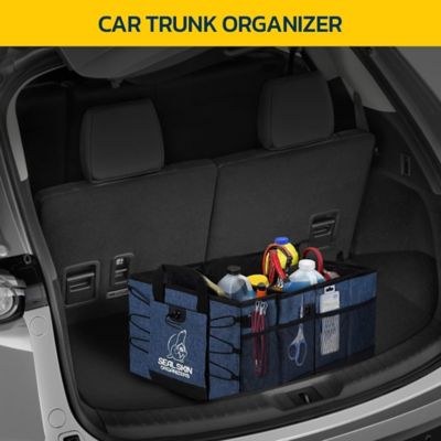 Image showing  Heavy Duty Trunk Organizer for SUV & Car, Collapsible Storage with Adjustable Sections