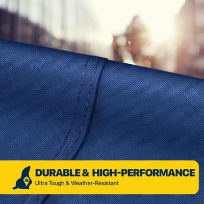 Image showing  Universal Boat Cover, Waterproof All Weather Protection, Fits 12-14 ft. L x 68 in. W Beam, Blue