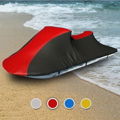Seal Skin Covers All-Weather Jet Ski Cover for 100 in. x 158 in. Vessels, Red