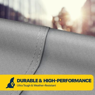Image showing  Universal Boat Cover, Waterproof All Weather Protection, Fits 16-18.5 L ft. x 98 W in., Beam, Gray