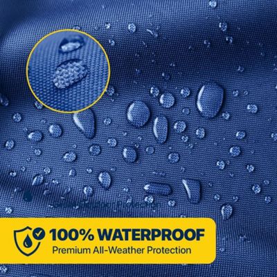 Image showing  Waterproof Whaler Boat Cover, All-Weather Outdoor Protection, Fits 14-15 L ft. x 74 W in., Blue