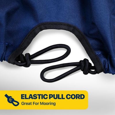 Image showing  Waterproof Whaler Boat Cover, All-Weather Outdoor Protection, Fits 14-15 L ft. x 74 W in., Blue