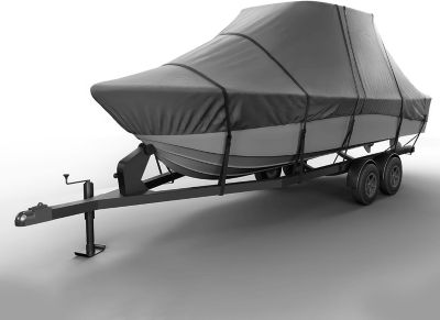 Seal Skin Covers Heavy Duty T-Top Boat Cover, Waterproof & UV Resistant, Fits 16-18 ft. L x 102 in. W (Beam), Gray