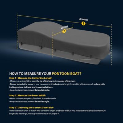 Image showing 6 th Seal Skin Covers Heavy Duty Trailerable Pontoon Boat Cover Waterproof 600D Pontoon Boat Cover with Storage Bag, SSSPG28