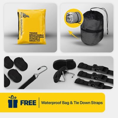 Image showing 7 th Seal Skin Covers Heavy Duty Trailerable Pontoon Boat Cover Waterproof 600D Pontoon Boat Cover with Storage Bag, SSSPG28