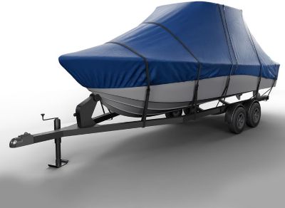 Seal Skin Covers Heavy Duty T-Top Boat Cover, Waterproof & UV Resistant, Fits 28-30 ft. L x 120 in. W (Beam), Blue