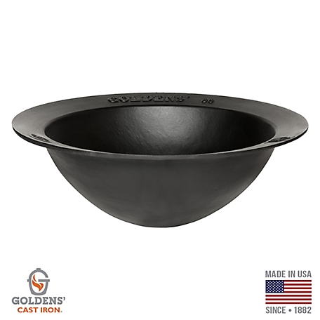 Goldens' Cast Iron 30 gal. Cast Iron Syrup Kettle Fire Pit