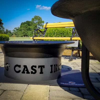 Image showing  Universal Laser Cut Stand for Cast Iron Syrup Kettle Fire Pit