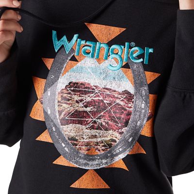 Image showing  Women's Retro Curved Hem Graphic Hoodie