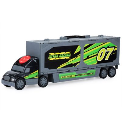 Kid Galaxy Deluxe Diecast Car Hauler with 10 Cars