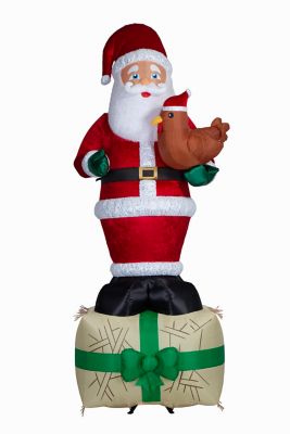 Gemmy Airblown-Santa with Chicken on Hay-Giant, 882865 Christmas inflatable