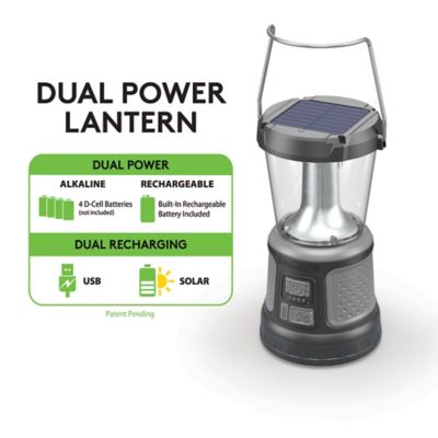 Image showing  1,500-Lumen Dual Power Solar Rechargeable Lantern with 4D Battery Backup