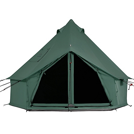 White Duck 10 ft. Regatta Bell Tent, (Water Repellent, Forest Green)
