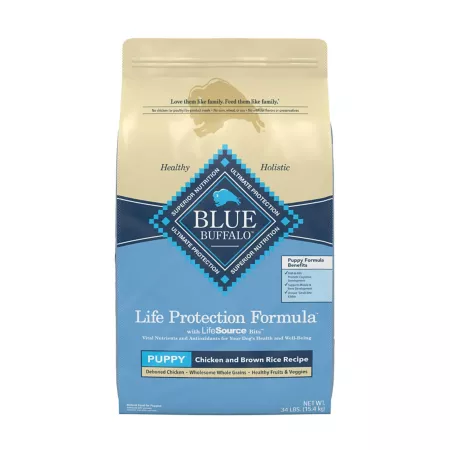 Blue Buffalo Life Protection Puppy Chicken and Brown Rice Recipe Dry Dog Food Natural Ingredients Dry Dog Food