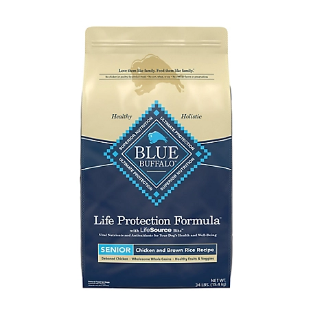 Blue Buffalo Life Protection Formula Natural Senior Dry Dog Food, Chicken and Brown Rice