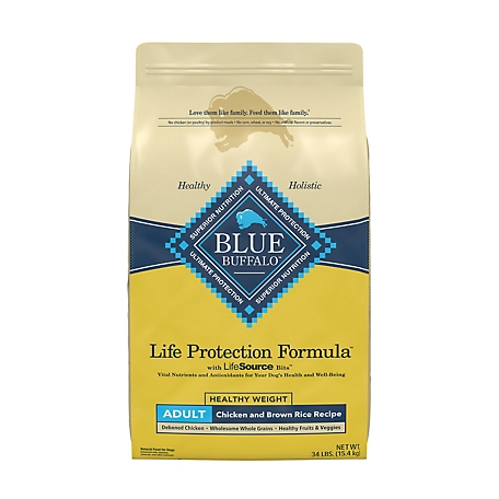 Blue Buffalo Life Protection Formula Natural Adult Healthy Weight Chicken and Brown Rice Flavor Dry Dog Food