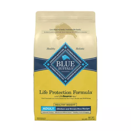 Blue Buffalo Life Protection Adult Healthy Weight Chicken and Brown Rice Recipe Dry Dog Food Natural Ingredients Dry Dog Food