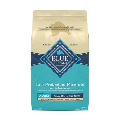 Blue Buffalo Life Protection Formula Natural Adult Dry Dog Food, Fish and Brown Rice