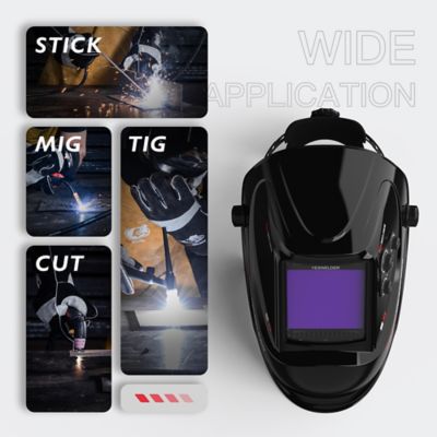 Image showing  3.27 in. x 3.93 in. 5-9/9-13 Shade Welding Helmet, LYG-Q800D