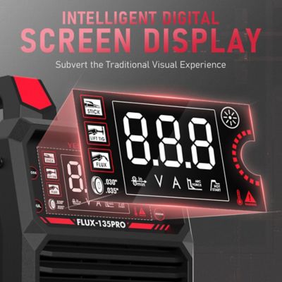 Image showing  110V/135A Digital Display Flux MIG/Lift TIG/Stick 3-in-1 Gasless MIG Welder