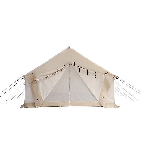 White Duck 14x16 Alpha Wall Tent, (Fire Water Repellent)