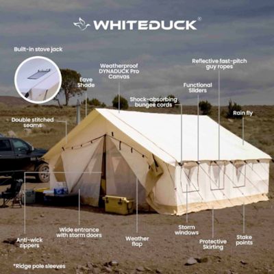 Image showing  12-Person Alpha Wall 4-Season Fire- and Water-Repellent Canvas Tent