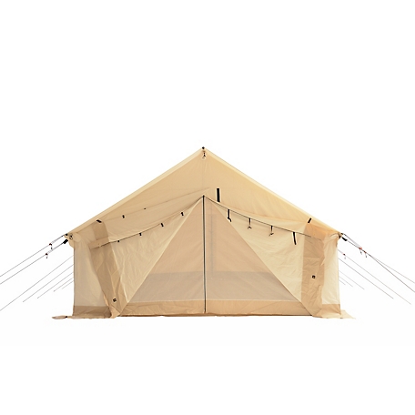 White Duck 16x20 Alpha Wall Tent,(Fire Water Repellent)