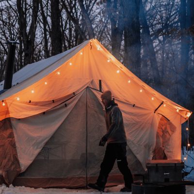 Image showing  16-Person Alpha Wall 4-Season Fire- and Water-Repellent Canvas Tent