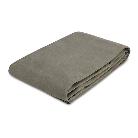 White Duck 18 oz. Canvas Tarpaulin Olive 8x10