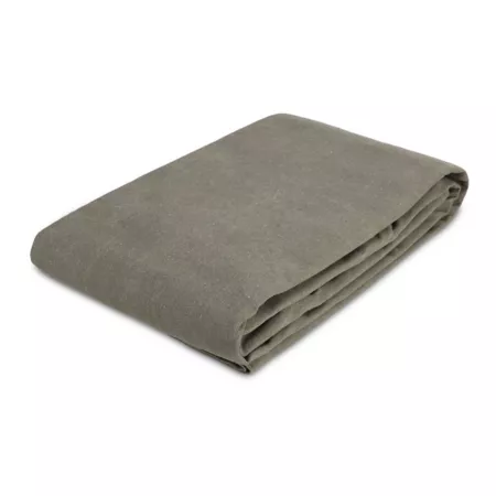 White Duck 12 ft x 16 ft Canvas Tarp Olive 18 oz. Tarps