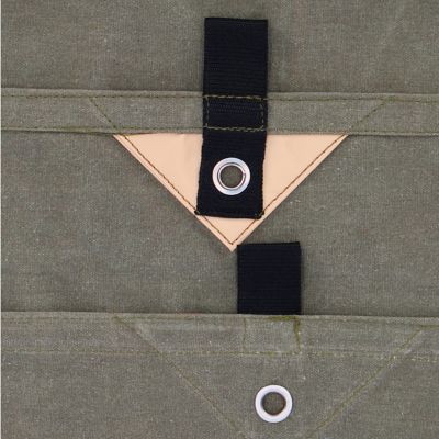 Image showing  12 ft. x 16 ft. Canvas Tarpaulin, Olive, 18 oz.