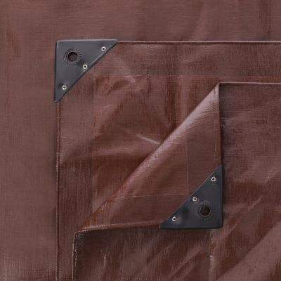 Image showing  6 ft. x 8 ft. 16 mil Super Heavy-Duty Poly Tarp, Brown
