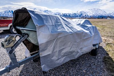 Image showing 8 th White Duck Outdoors Super Heavy Duty Poly Tarp, 10 ft. x 12 ft., 16mil, Silver & Black