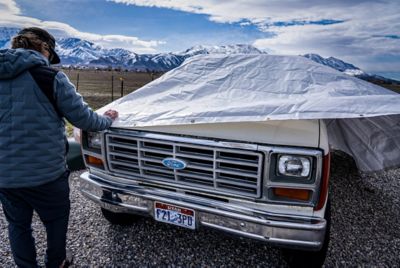 Image showing 7 th White Duck Outdoors Super Heavy Duty Poly Tarp, 10 ft. x 20 ft., 16mil, Sliver & Black