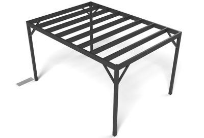 Image showing  10 ft. x 14 ft. Evolution Modern Black Steel Pergola Kit