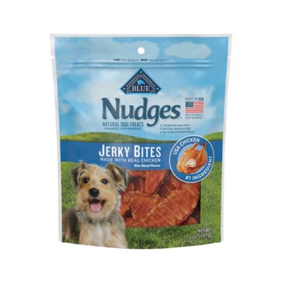 BLUE Nudges Jerky Bites Natural Dog Treats, Chicken, 5 oz. Bag