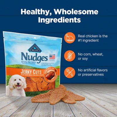 Image showing 6 th BLUE Nudges Jerky Cuts Natural Chicken and Duck Flavor Dog Jerky Treats, 16 oz.