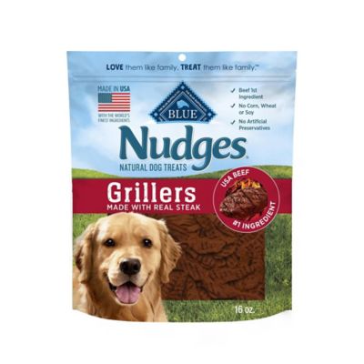 BLUE Nudges Steak Flavor Grillers Natural Dog Treats, 16 oz.