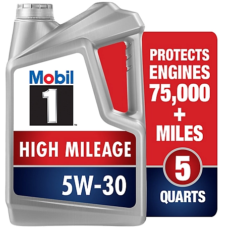 Mobil 1 High Mileage Full Synthetic Motor Oil 5W-30, 5 Quart at Tractor  Supply Co.
