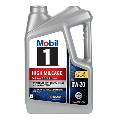 Image showing  5 qt. 0W-20 High Mileage Full Synthetic Motor Oil