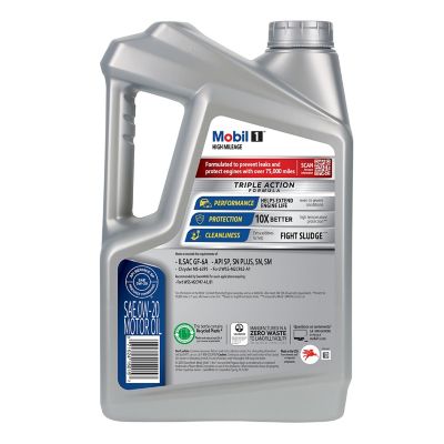 Image showing  5 qt. 0W-20 High Mileage Full Synthetic Motor Oil