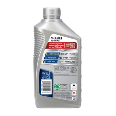 Image showing  1 qt. 5W-20 High Mileage Full Synthetic Motor Oil