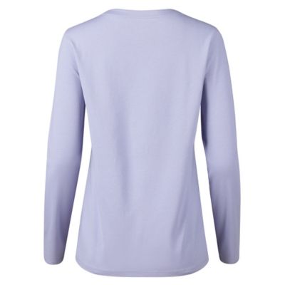 Image showing  Women's Solid Scoop Neck Long-Sleeve T-Shirt