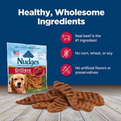 Image showing 6 th BLUE Nudges Grillers Real Steak Flavor Natural Dog Treats, 36 oz.
