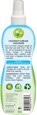 Image showing  Coconut Cream Cologne For Dogs & Cats 4 oz.