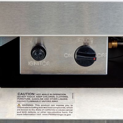 Image showing 7 th Duluth Forge Ventless Stainless Outdoor Gas Fireplace Insert with Glass Media & Log Set, 24,000 BTU, Manual Control, DF450SS-L