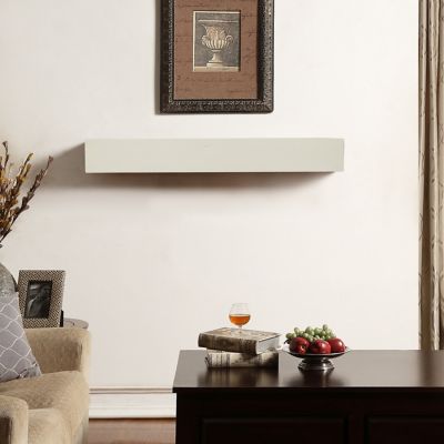 Duluth Forge 48in. Fireplace Shelf Mantel With Corbel Option Included - Antique White Finish - Model# DFSM48-AW