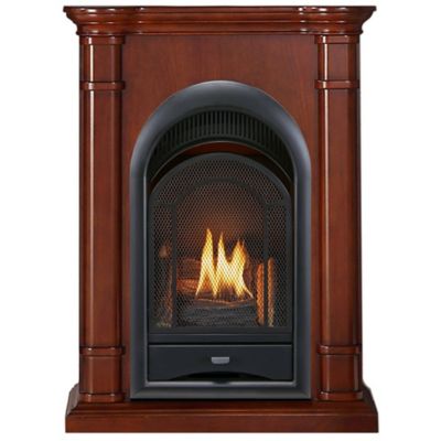 ProCom Dual Fuel Ventless Gas Fireplace System - 15,000 BTU, T-Stat Control, Walnut Finish - Model# PCS150T-3W